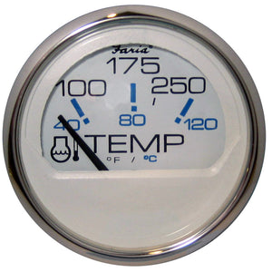 Faria Chesapeake White SS 2" Water Temperature Gauge (100-250 DegreeF) [13804] - Faria Beede Instruments