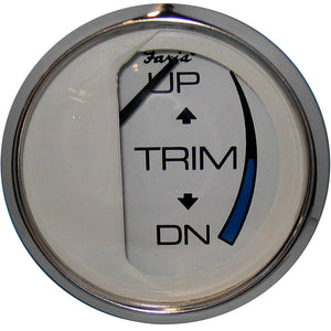 Faria Chesapeake White SS 2" Trim Gauge (Mercury - Mariner - Mercruiser - Volvo DP - Yamaha-2001 and newer) [13807] - Faria Beede Instruments