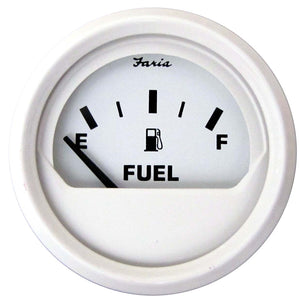 Faria Dress White 2" Fuel Level Gauge (E-1-2-F) [13101] - Faria Beede Instruments