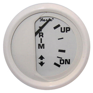 Faria Dress White 2" Trim Gauge (Mercury - Mariner - Mercruiser - Volvo DP - Yamaha-2001 and newer) [13122] - Faria Beede Instruments