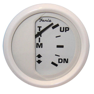 Faria Dress White 2" Trim Gauge (J-E-Suzuki Outboard) [13123] - Faria Beede Instruments