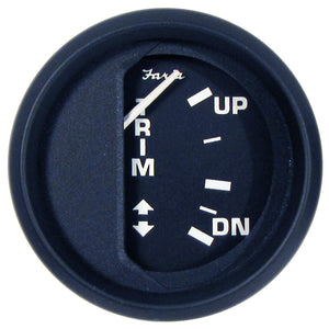 Faria Euro Black 2" Trim Gauge (Mercury - Mariner - Mercruiser - Volvo DP - Yamaha-2001 and newer) [12828] - Faria Beede Instruments