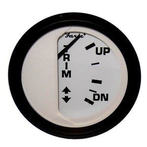 Faria Euro White 2" Trim Gauge (Mercury - Mariner - Mercruiser - Volvo DP - Yamaha-2001 and newer) [12916] - Faria Beede Instruments