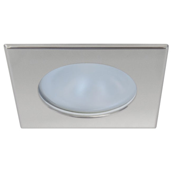 Quick Blake XP Downlight LED -  4W, IP66, Screw Mounted - Square Satin Bezel, Round Warm White Light [FAMP3022S02CA00]