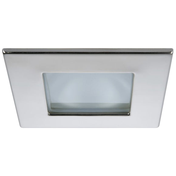 Quick Marina XP Downlight LED - 4W, IP66, Screw Mounted - Square Stainless Bezel, Square Warm White Light [FAMP3002X02CA00]