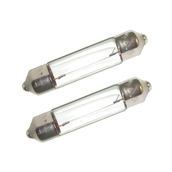 Perko Double Ended Festoon Bulbs - 12V, 10W, .80A - Pair [0071DP0CLR] - Perko