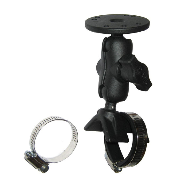 RAM Mount Strap Mount w-Short Arm & Round Base [RAM-B-108U-A] - RAM Mounting Systems