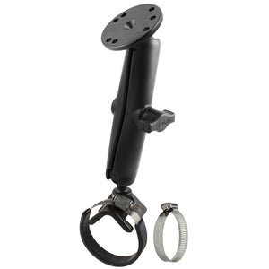 RAM Mount Strap Mount w-Long Arm & Round Base [RAM-B-108-C] - RAM Mounting Systems