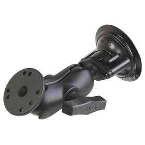 RAM Mount Suction Cup Mount w-Short Arm [RAM-166-B-202U] - RAM Mounting Systems