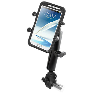 RAM Mount Tough-Claw Base w-Long Double Socket Arm & Universal X-Grip IV f-Large Phone-Phablet Cradle [RAM-B-400-C-UN10U] - RAM Mounting Systems