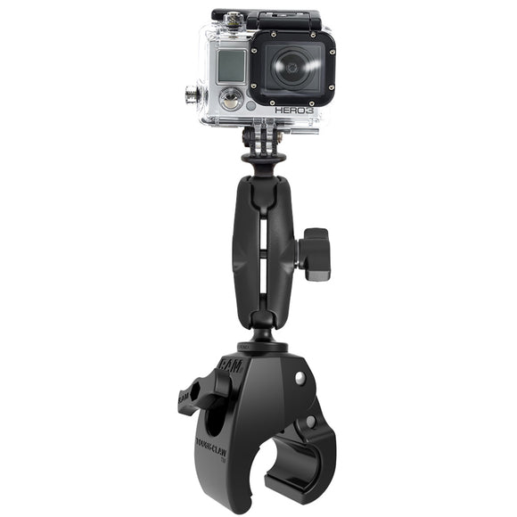 RAM Mount Medium Tough-Claw Mount w-Custom GoPro Hero Adapter [RAP-B-404-GOP1U] - RAM Mounting Systems