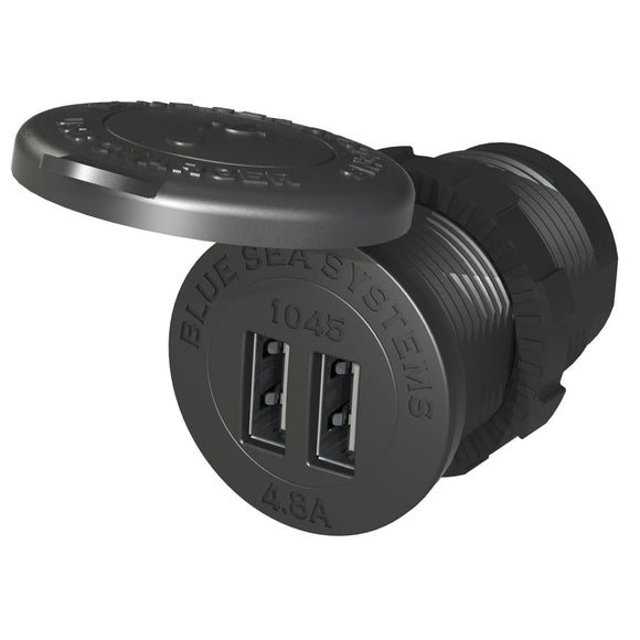 Blue Sea 1045 12/24V Dual USB Charger - 1-1/8