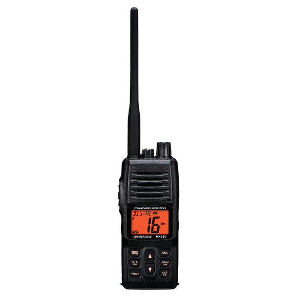 Standard Horizon HX380 5W Commercial Grade Submersible IPX-7 Handheld VHF Radio w-LMR Channels [HX380] - Standard Horizon