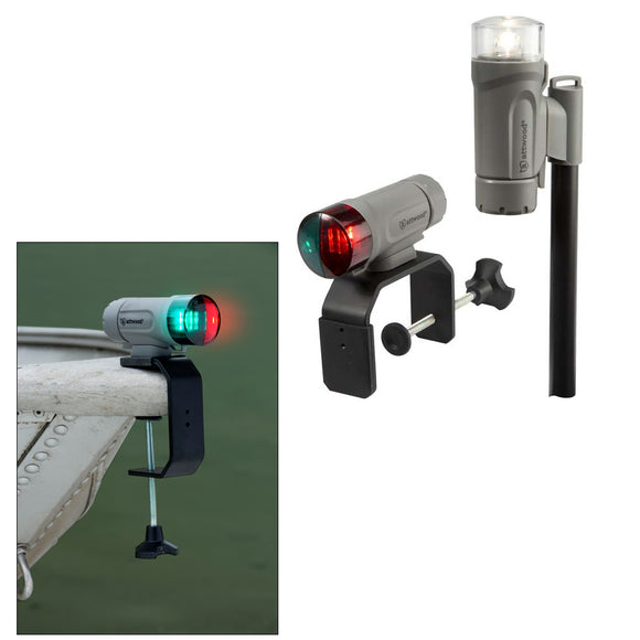 Attwood PaddleSport Portable Navigation Light Kit - C-Clamp, Screw Down or Adhesive Pad - Gray [14194-7] - Attwood Marine