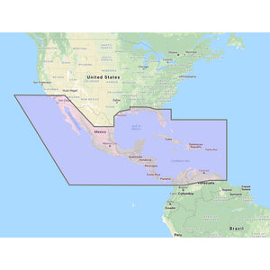 Furuno Central America, Caribbean  Part of Mexico Vector Chart - 3D Data  Standard Resolution Satellite Photos - Unlock Code [MM3-VNA-027]