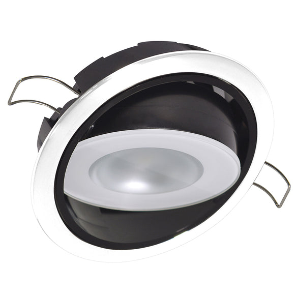 Lumitec Mirage Positionable Down Light - White Dimming, Red/Blue Non-Dimming - White Bezel [115128]