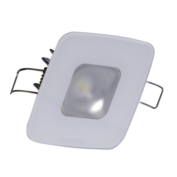 Lumitec Square Mirage Down Light - White Dimming, Red/Blue Non-Dimming - Glass Housing - No Bezel [116198]