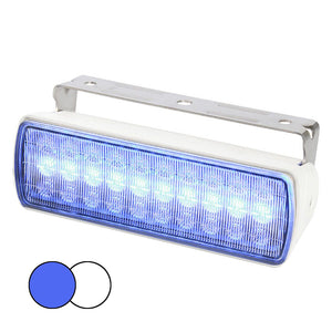 Hella Marine Sea Hawk XL Dual Color LED FloodLights - Blue-White LED - White Housing [980950071] - Hella Marine