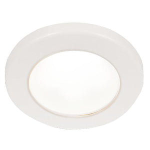 Hella Marine EuroLED 75 3" Round Screw Mount Down Light - White LED - White Plastic Rim - 24V [958110111] - Hella Marine