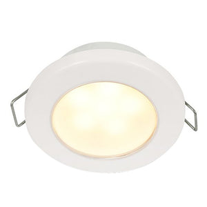 Hella Marine EuroLED 75 3" Round Spring Mount Down Light - Warm White LED - White Plastic Rim - 24V [958109611] - Hella Marine