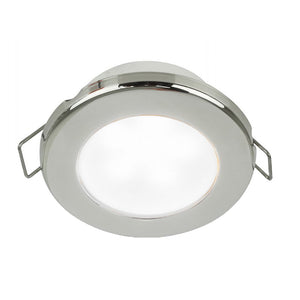 Hella Marine EuroLED 75 3" Round Spring Mount Down Light - White LED - Stainless Steel Rim - 12V [958110521] - Hella Marine