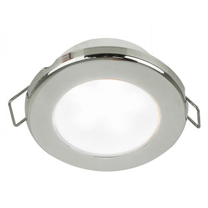 Hella Marine EuroLED 75 3" Round Spring Mount Down Light - White LED - Stainless Steel Rim - 24V [958110621] - Hella Marine