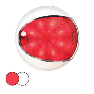 Hella Marine EuroLED 130 Surface Mount Touch Lamp - Red-White LED - White Housing [959950121] - Hella Marine