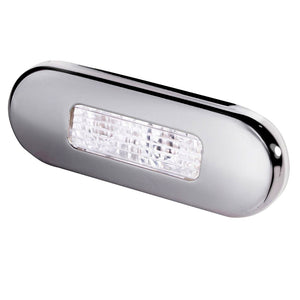 Hella Marine Surface Mount Oblong LED Courtesy Lamp - White LED - Stainless Steel Bezel [980869301] - Hella Marine