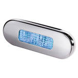 Hella Marine Surface Mount Oblong LED Courtesy Lamp - Blue LED - Stainless Steel Bezel [980869601] - Hella Marine