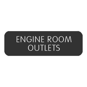 Blue SeaLarge Format Label - "Engine Room Outlets" [8063-0156]