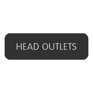 Blue SeaLarge Format Label - "Head Outlets" [8063-0255]