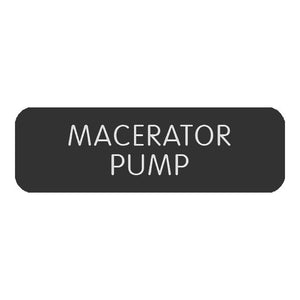 Blue SeaLarge Format Label - "Macerator Pump" [8063-0308]