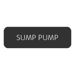 Blue SeaLarge Format Label - "Sump Pump" [8063-0410]