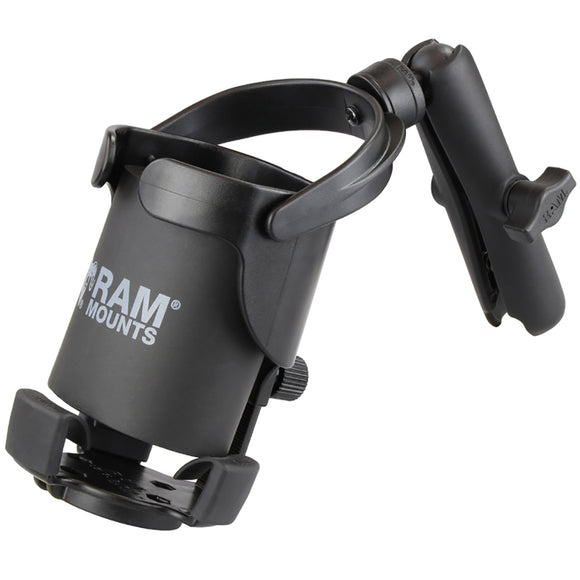 RAM Mount Level Cup XL w-Long Double Socket Arm [RAM-B-417B-C-201U] - RAM Mounting Systems