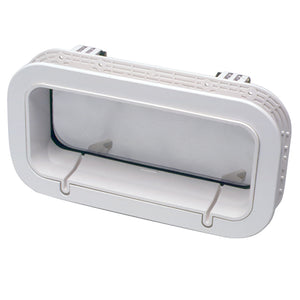 Beckson Drain Port - 4" x 14" x 1"-Depth - White/Clear [PO414DWC-10]