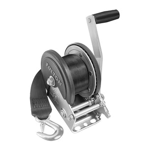 Fulton 1500lb Single Speed Winch w-20 Strap  Cover [142208] - Fulton