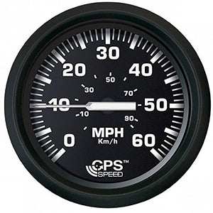 Faria Euro Black 4" Speedometer 60MPH -GPS [32816] - Faria Beede Instruments