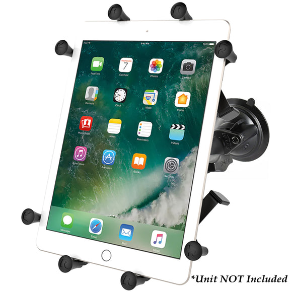 RAM Mount Twist-Lock Suction Cup Mount w-Universal X-Grip Cradle for 10