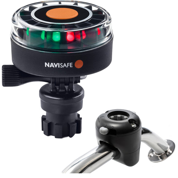 Navisafe Navilight 2NM Tricolor w/Navimount Base  Rail Mount - Black [340KIT]