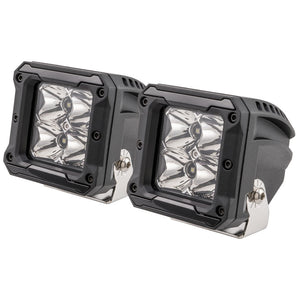 HEISE 4 LED Cube Light w-Harness - Spot Beam- 3" - 2 Pack [HE-HCL2S2PK] - HEISE LED Lighting Systems