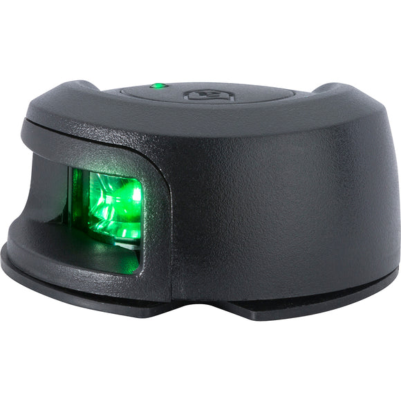 Attwood LightArmor Deck Mount Navigation Light - Black Composite - Starboard (green) - 2NM [NV2012PBG-7] - Attwood Marine