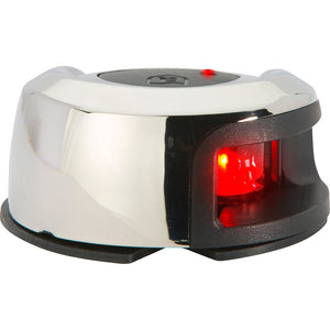 Attwood LightArmor Deck Mount Navigation Light - Stainless Steel - Port (red) - 2NM [NV2012SSR-7] - Attwood Marine