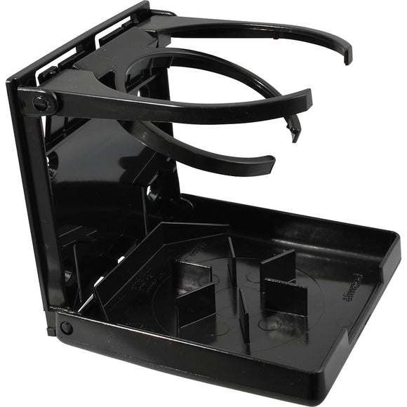 Attwood Fold-Up Drink Holder - Dual Ring - Black [2445-7] - Attwood Marine