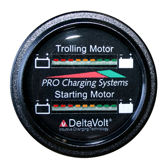 Dual Pro Battery Fuel Gauge - Marine Dual Read Battery Monitor - 12V-24V System - 15 Battery Cable [BFGWOM1524V-12V] - Dual Pro