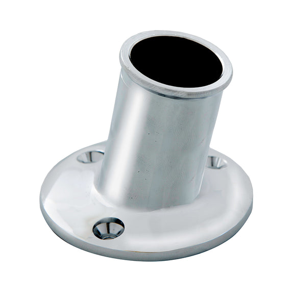 Whitecap Top-Mounted Flag Pole Socket CP/Brass - 1