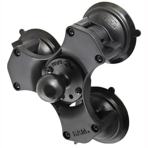 RAM Mount Triple Suction Cup Base w-1.5" Diameter Ball [RAP-365-224-1U] - RAM Mounting Systems