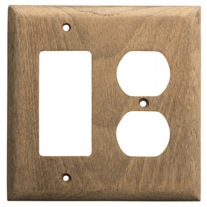 Whitecap Teak Rocker Switch/Duplex Receptacle Cover Plate [60175]