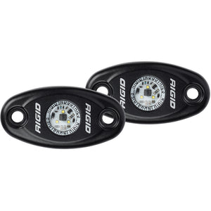 RIGID Industries A-Series Black High Power LED Light - Pair - Blue [482113] - RIGID Industries