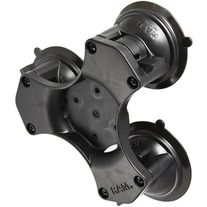 RAM Mount Triple Suction Cup Base w-AMPs Hole Pattern w-o Ball [RAP-365-224-1BU] - RAM Mounting Systems