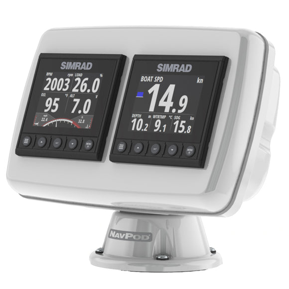 NavPod PP4503 PowerPod Pre-Cut f/2-Simrad IS42/BG Triton2/AP44 Square Hole Instruments [PP4503]